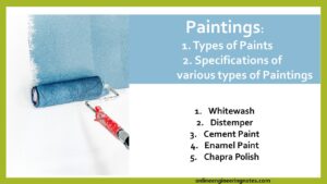 Paintings: types of paints, specifications for various types of ...