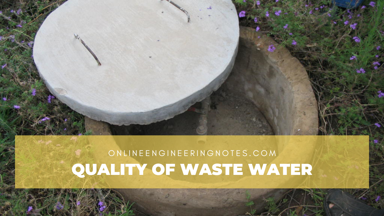 Quality of waste water